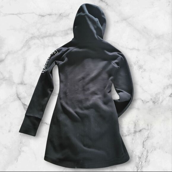 Women's XS BENCH Black Hooded Long Sleeve Fleece Jacket - Picture 4 of 6